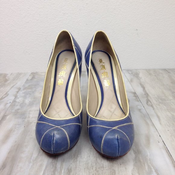 L.A.M.B. Leather Heels 7 - Picture 2 of 9